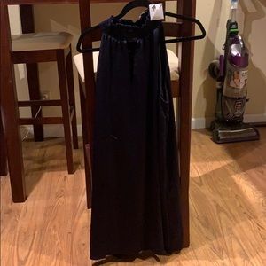 Black high neck dress